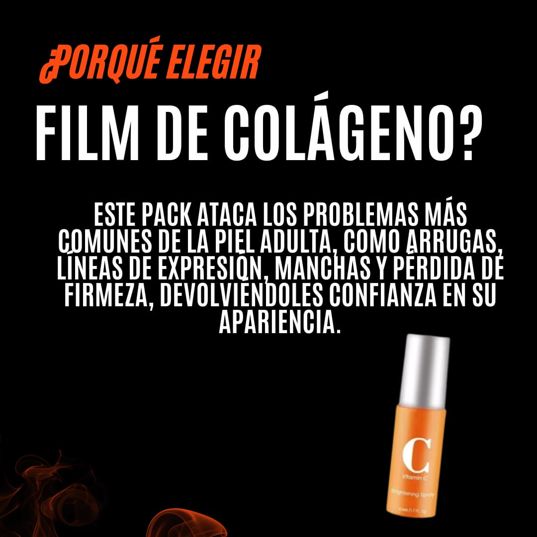 MEGA PACK - MASCARILLA DE COLAGENO FILM (FILM MASK) + SPRAY DE VITAMINA "C"